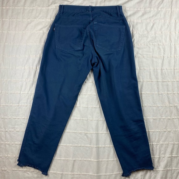 STUSSY Cropped Pants Women' Size Small 28x28 Straight Leg 100% Cotton Blue - Picture 6 of 15